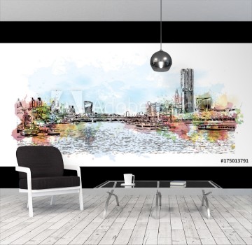 Picture of Watercolor sketch of London skyline the capital of England and the United Kingdom in vector illustration